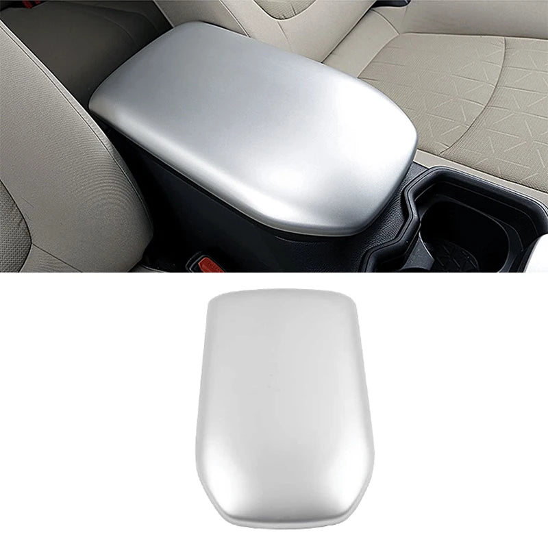 Carbon Fiber Car Central Console Armrest Box Cover Trim For Toyota RAV4 XA50 2019 2020 2021 2022 2023 2024 Hybrid Accessories