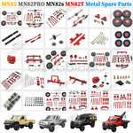 MN82 Remote Control Car Upgrade Metal Front and Rear Axle Drive Shaft Shock Absorber Tire for MN 1/12 MN82T LC79 MN82S MN82Pro