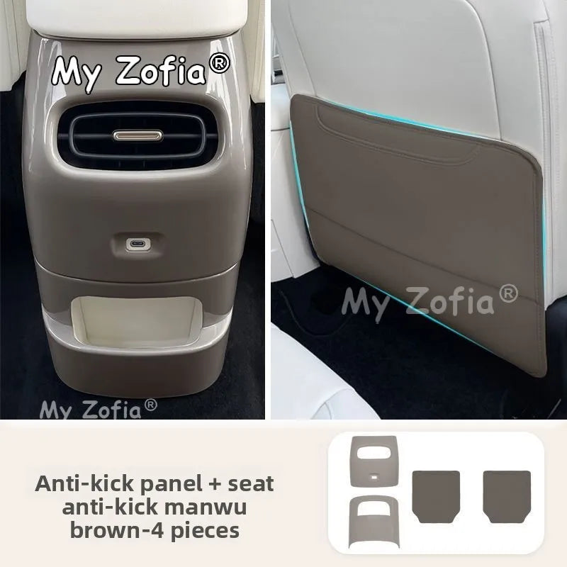 Car Rear Armrest Anti-Kick Protector Cover Rear Center Console Armrest Anti-Scratch Pad Accessories For GWM Ora 5 2025 2026 2027