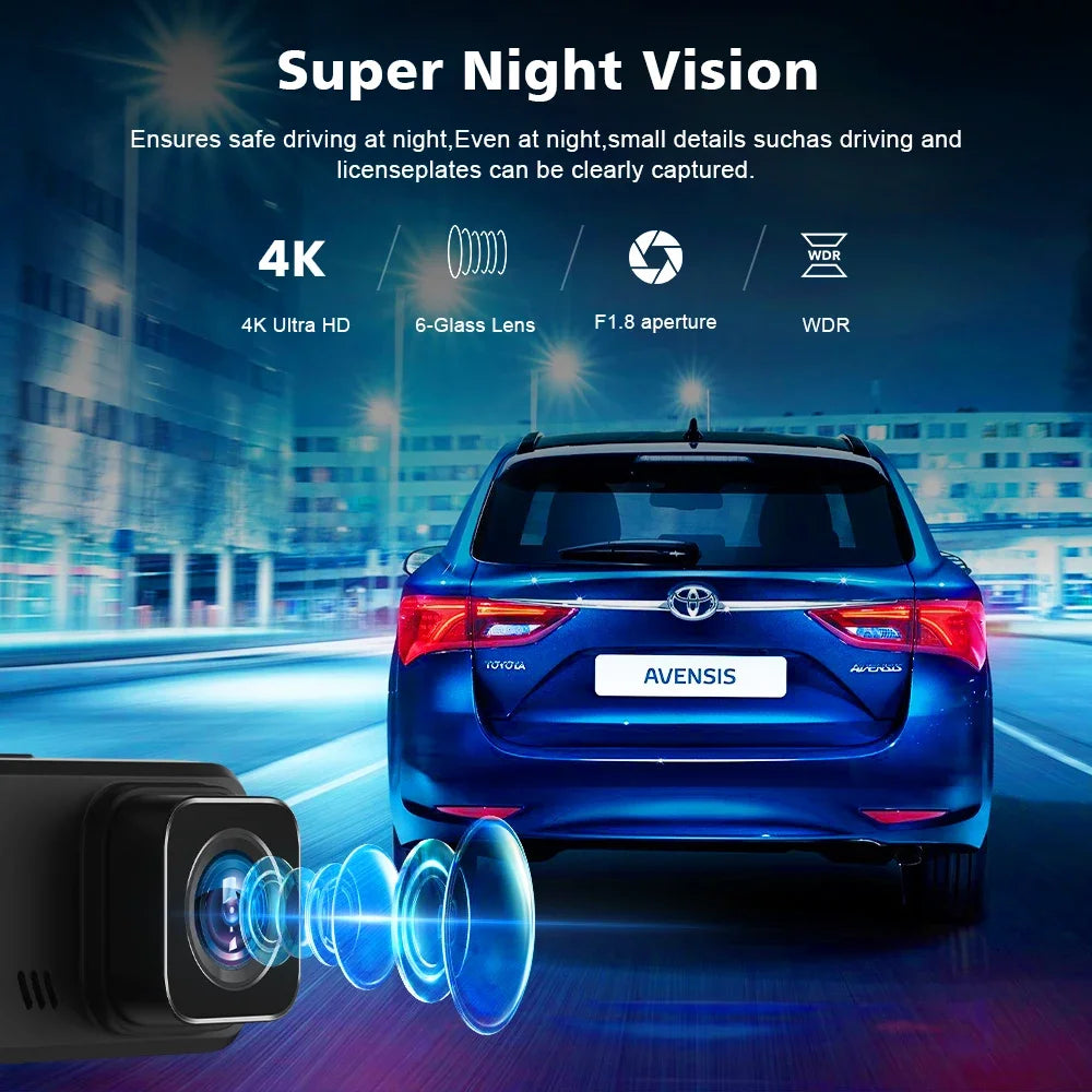 4K Dash Cam WiFi GPS Car DVR | 2160P Drive Recorder detail view