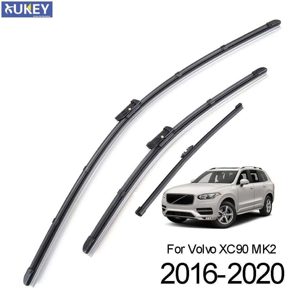 Xukey 3Pcs Front Rear Windscreen Wiper Blades Set For Volvo XC90 MK2 2020 2019 2018 2017 2016 24"20"