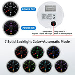 52mm Fuel Level Gauge 7 Color Backlight | 0-190ohm 240-33ohm Car Truck Boat lifestyle view
