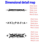 Car Stickers Cosmicwheelz Drift Stance Anime Motivation Dream Build Escape After The File Car Glass Decoration Vinyl Decals,30CM