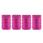 DSYCAR 4Pcs Silver Aluminum Knurling Tire Valve Stem Caps | US Schrader Compatible lifestyle view