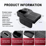 Multifunctional Car Armrest Cushion, Center Console Cover with Tissue Holder, Cup Slot and Side Pockets