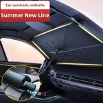 Foldable Car Windshield Sun Shade Umbrella detail view