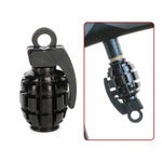4pcs Aluminum Grenade Tire Valve Caps | Dust Proof Car Tire Stem Covers close-up view