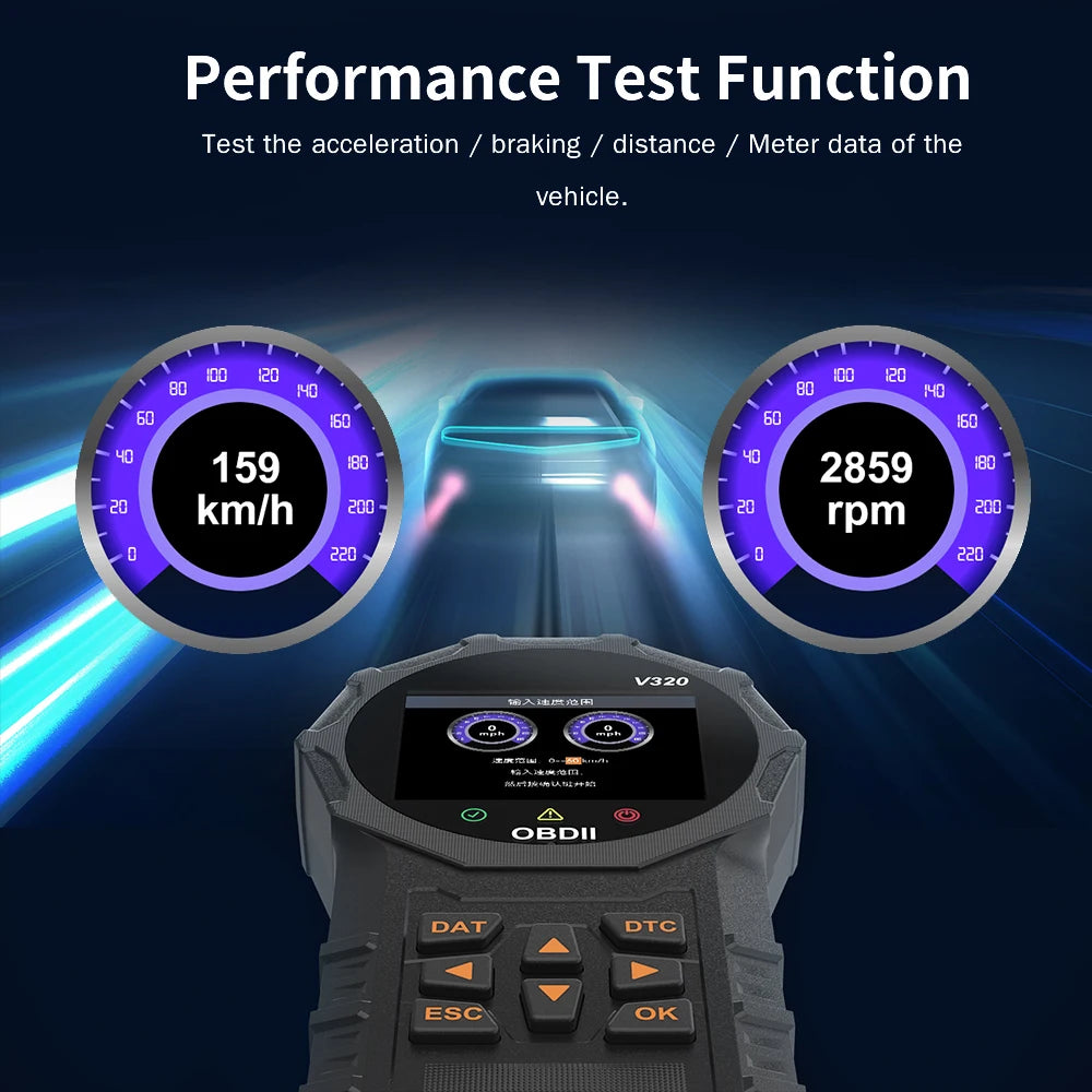 V320 Car Scanner Diagnostic Tool Check Engine Code Reader Obd2 Scanner for All Cars close-up view