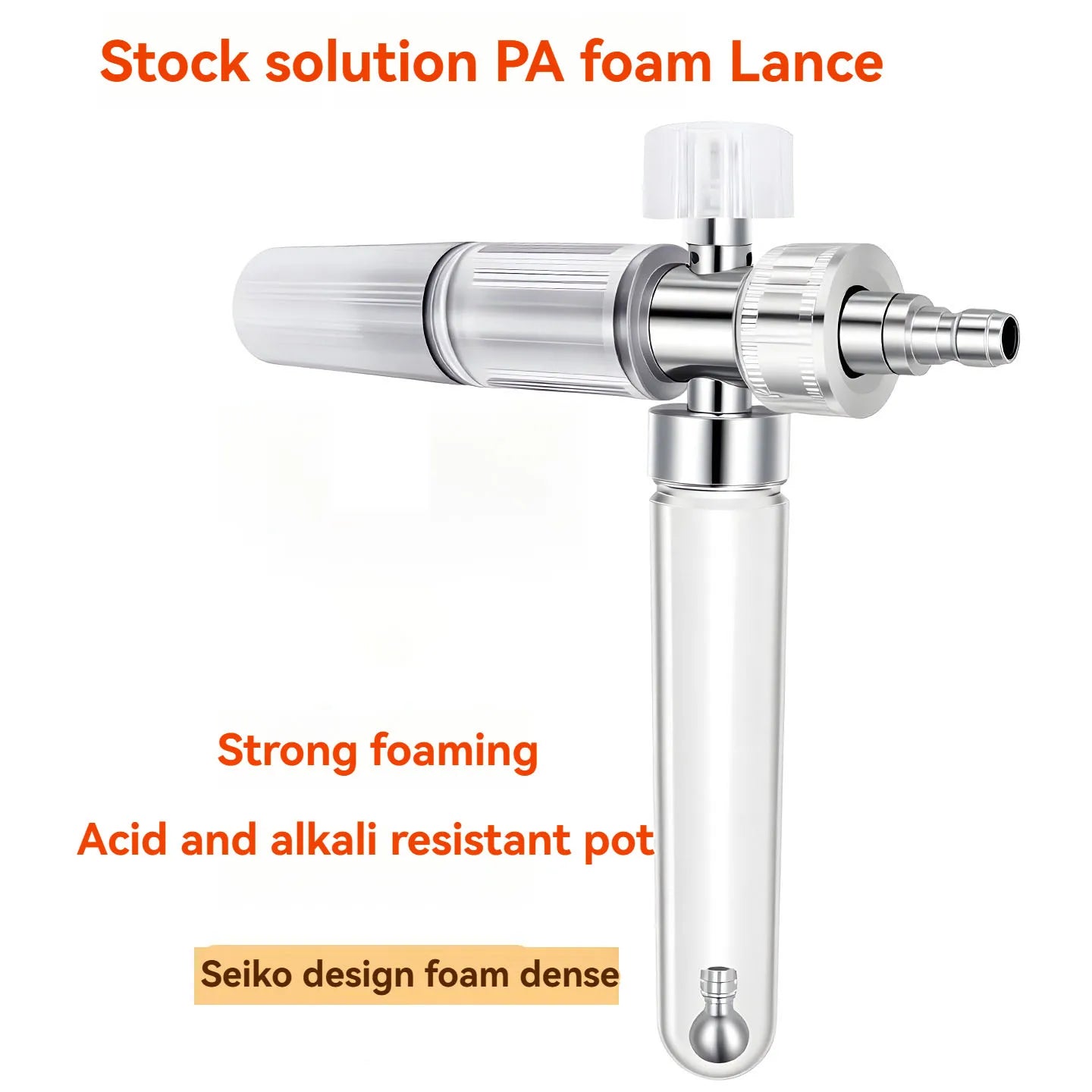 35ml High Power Foam Spray Pot with 1/4'' Quick Connector | Adjustable Nozzle for High Pressure Wash