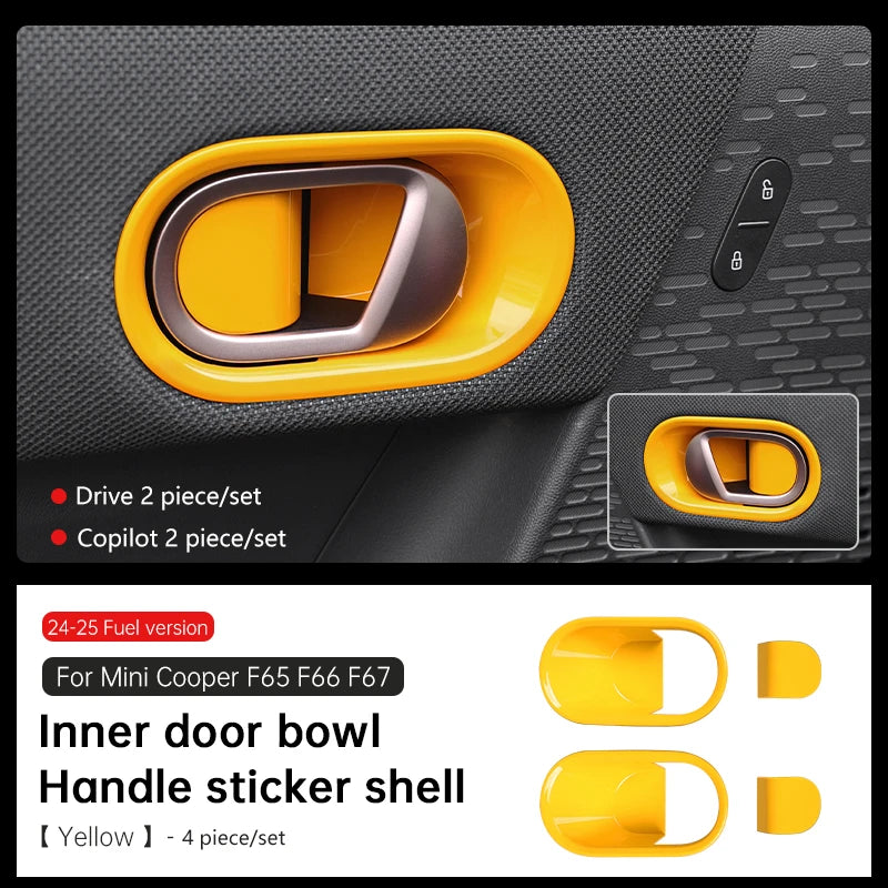 Mini Cooper F65 F66 F67 2024-2025 Inner Door Handle Bowl Cover | ABS Trim Decoratio additional angle