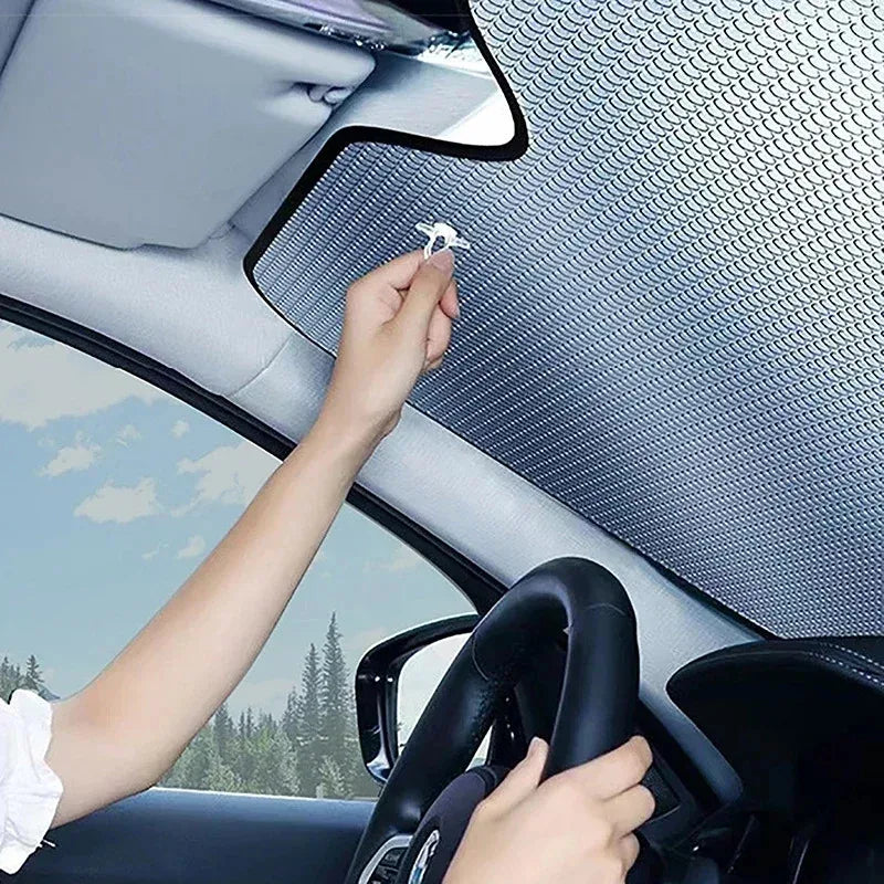 Car Sunshade Window Sun Shade for Front Windshield | UV Protection Car Windshield Cover detail view