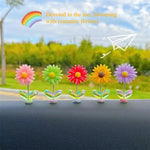 Cute Shaking Flower Car Dashboard Ornament, Bobblehead Auto Interior Decoration Universal Car Decor Accessories
