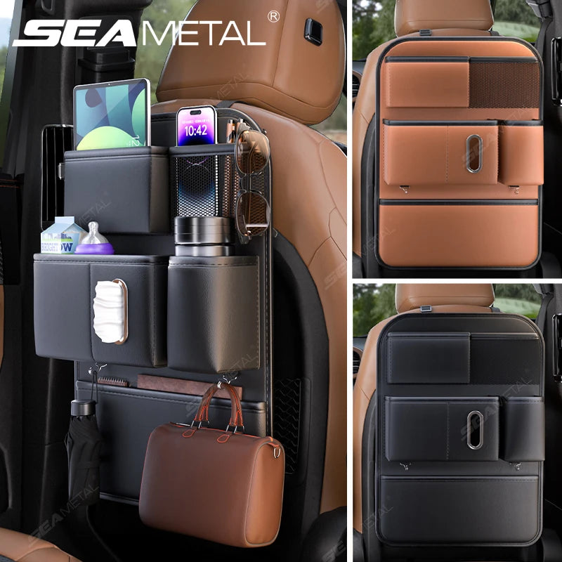 6-Pocket Car Seat Back Organizer Storage Bag