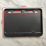 Universal Motorcycle License Plate Frame | Rustproof Front & Rear Fit detail view