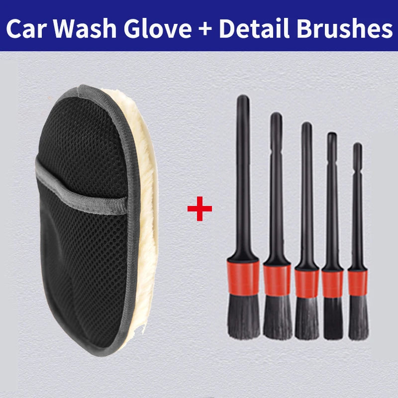 Car Styling Wool Soft Car Washing Gloves Cleaning Brush Motorcycle Washer Care Produc alternate view