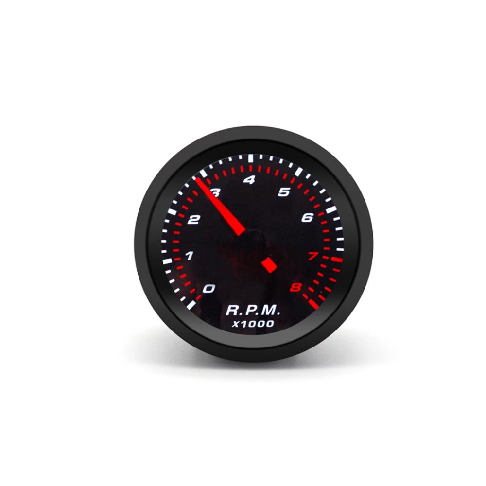 2″ 52mm 7-in-1 Car Gauge Set with Smoke Lens | Tachometer, Boost, Vacuum, Temp, Oil Pres detail view