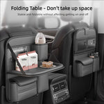 Car Seat Back Organizer with Foldable Table Board