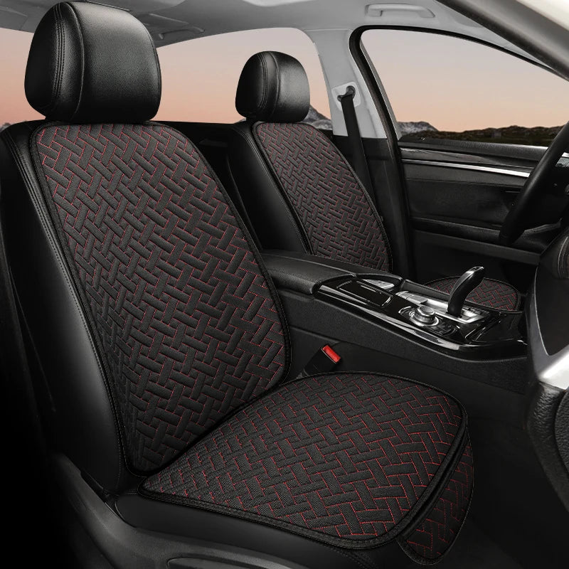 Car Seat Cushion, All Season Universal Linen Car Seat Cushion Cover, Anti Slip, Wear- alternate view