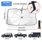 Car Sunshade Windshield Umbrella Front Sun Shade Parasol Foldable Summer Protection Ca close-up view