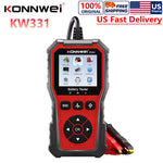 2026 KONNWEI KW331 Professional Car Battery Tester 6V 12V 24V AMG/EFB/GEL Battery Cranking Charging