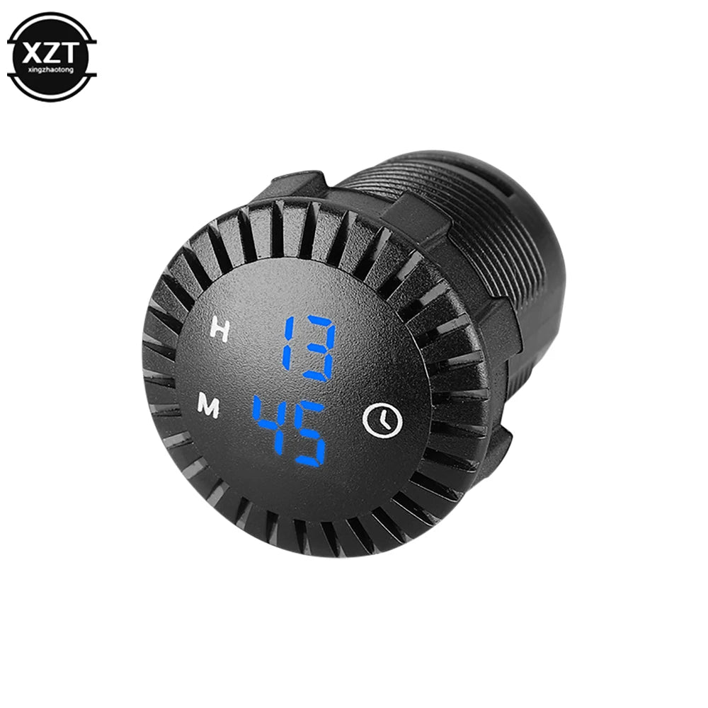 Car Panel Electronic Clock 12V/24V | Touch Digital Clock with LED Display for Automot alternate view