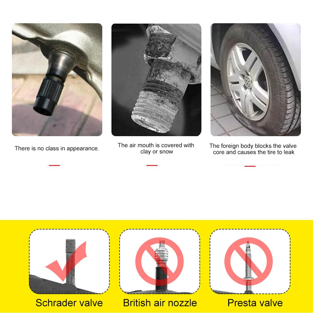 4PCS Tire Valve Stem Caps with O Rubber Ring | Universal Corrosion Resistant Stem C additional angle