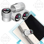 4Pcs XX Smiling Face Logo Pattern Car Tire Valve Caps | Universal Aluminum Tire Stem alternate view