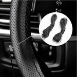 DIY Car Steering Wheel Cover Fiber Leather with Needle Braid on Steering Wheel SkidProof Car Styling