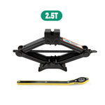 Mechanical Manual Scissor Jacks With Stabilizer Base & Ratchet Wrench For Car/SUV Tir alternate view