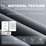 Nappa Leather Car Seat Cushion Cover With Non-Slip Gel Bottom close-up view