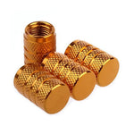 DSYCAR 4Pcs Silver Aluminum Knurling Tire Valve Stem Caps | US Schrader Compatible alternate view