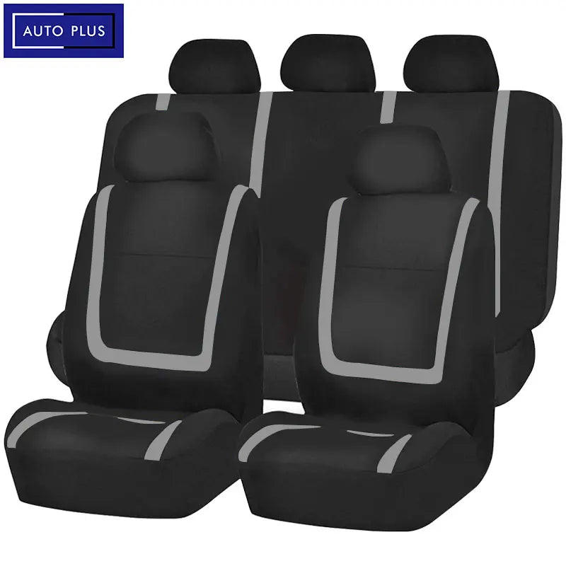 Full Set Car Seat Cover Fabric Universal Polyester Breathable Washable Suitable For Car Truck Van Su