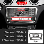 Car Styling Carbon fiber interior button panel Decoration Cover Trim Sticker frame Fo alternate view