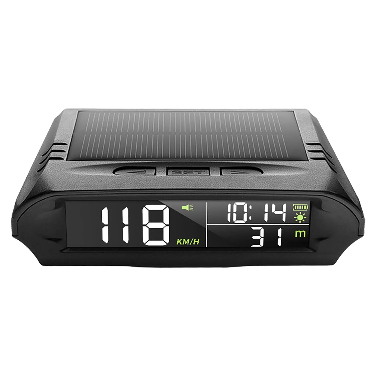 Car HUD Head-Up Display Universal Beidou Satellite Speed Odometer Solar Wireless GPS Altitude Temperature Instrument