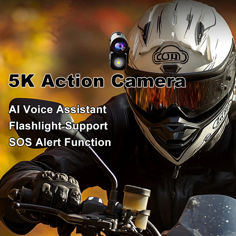 5K Waterproof Action Camera with 128GB Card | AI Voice & EIS Sport Cam additional angle
