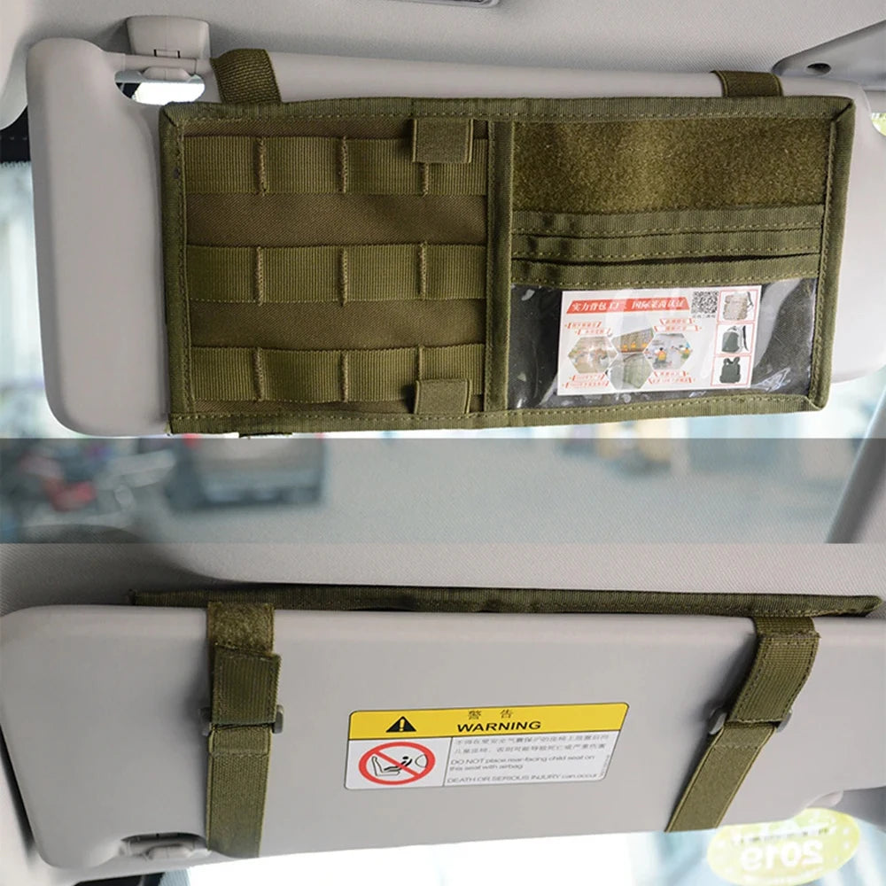 Car Sun Visor Organizer Universal Car Sunshade Storage Clip for Car Accessories Storag close-up view