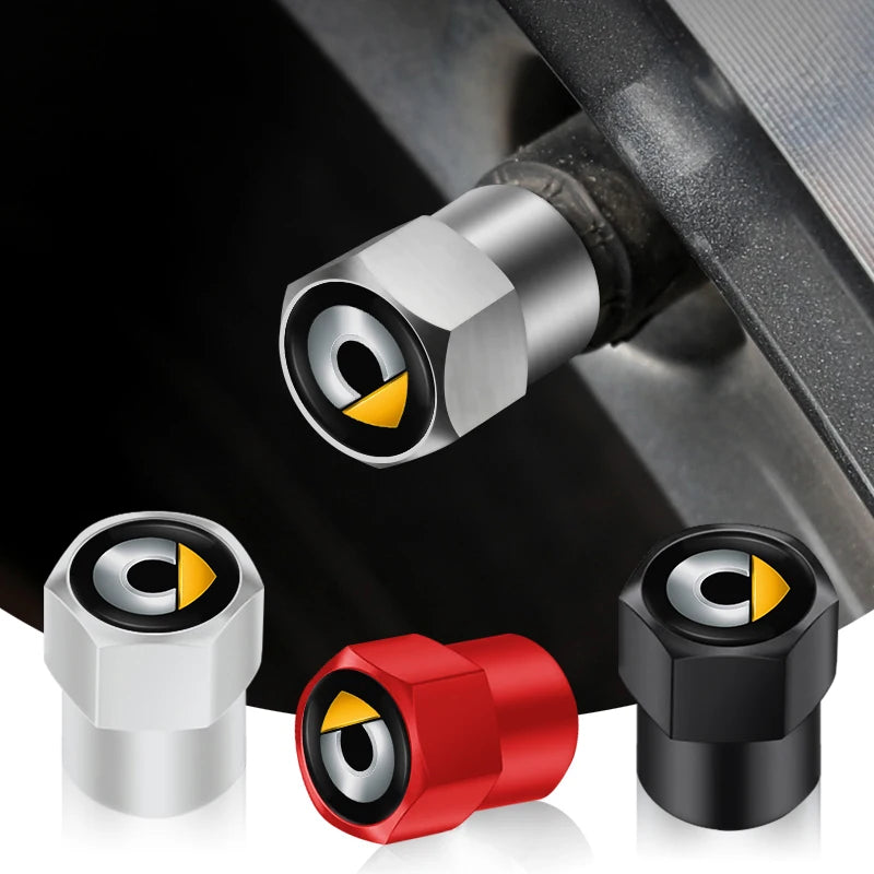4pcs Aluminum Alloy Tire Valve Stem Caps for Smart Fortwo Forfour | Dust Proof Airtig lifestyle view
