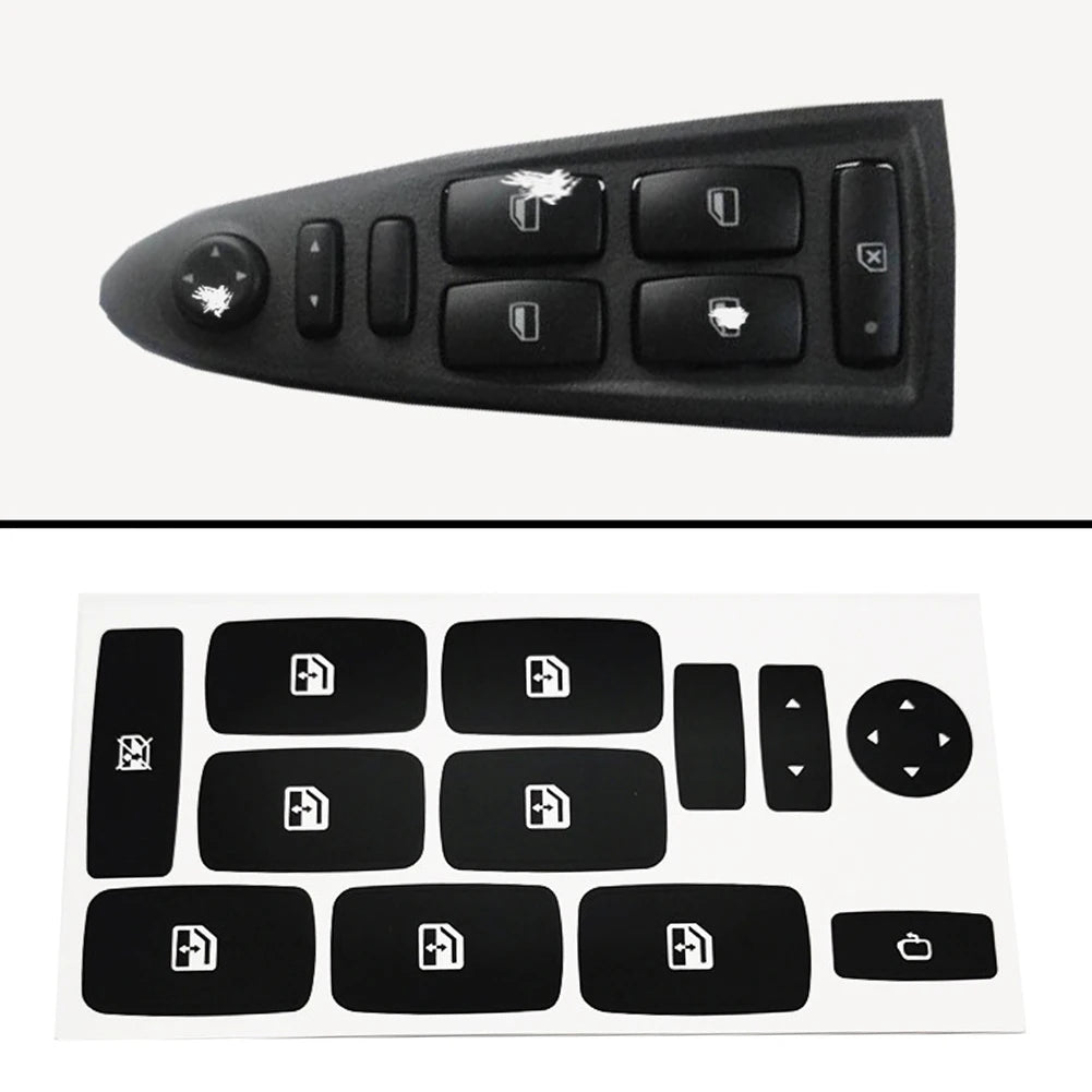Car Repair Sticker For Fiat Croma Windows Button Stickers Decals Repair Worn Button Knob detail view