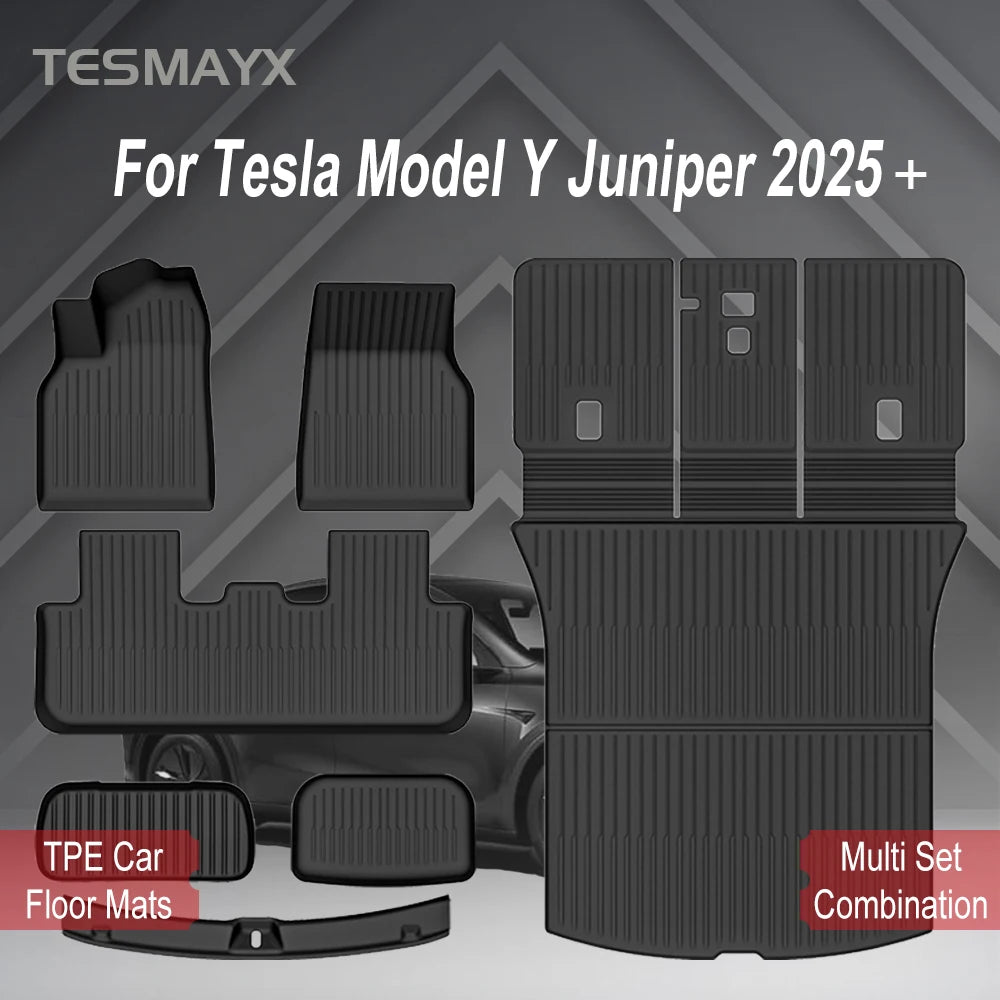 Tesla Model Y Juniper 2025–2026 Floor Mats | Cargo Liner, Trunk, Backrest & Kick Pads