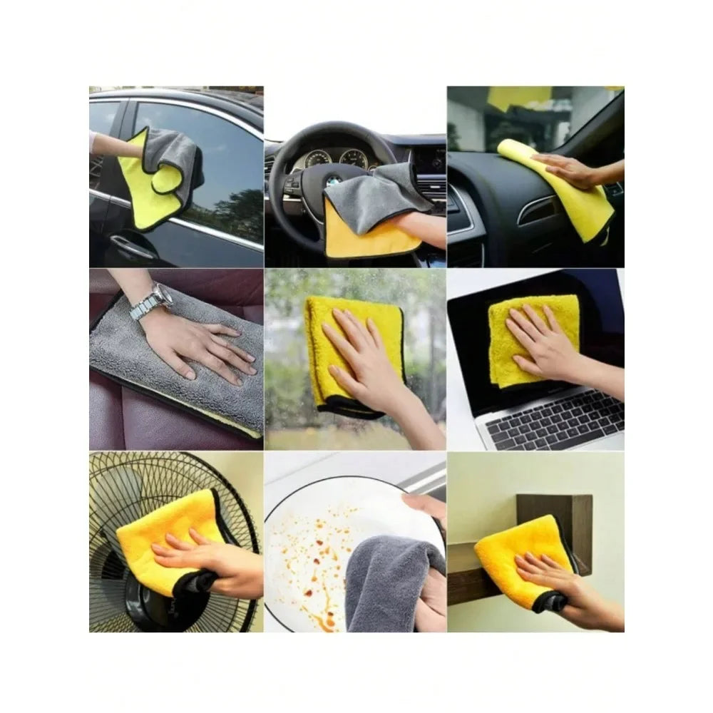 Double Layer Wash Cloth Microfiber Car Cleaning Towels 30X60cm 1/2/3/6/10pcs Soft Qui lifestyle view