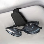 Car Sunglasses Holder Car Magnetic Leather Clip Card Ticket Holder Auto Sun Visor Gla alternate view