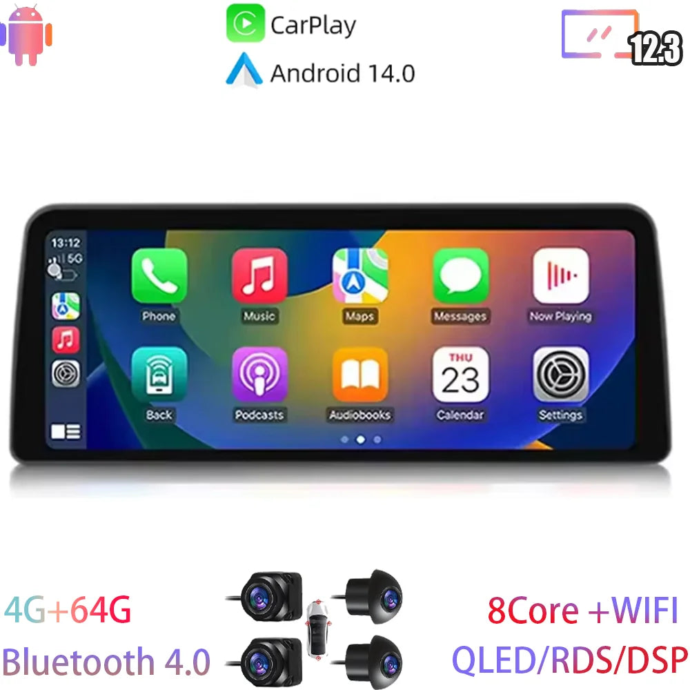 Android 14 For Honda Accord 8 2008-2012 12.3" QLED Carplay Car Player GPS DSP WIFI St lifestyle view