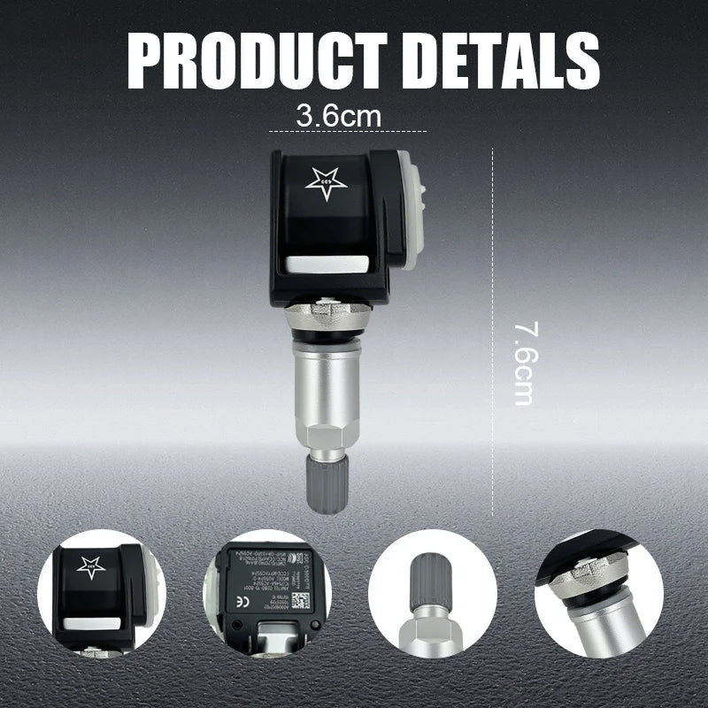 433MHZ Tire Pressure Monitoring Sensor TPMS for Mercedes-Benz C E G S CLS Class GT-S A close-up view