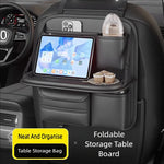 Car Seat Back Organizer with Foldable Table Board