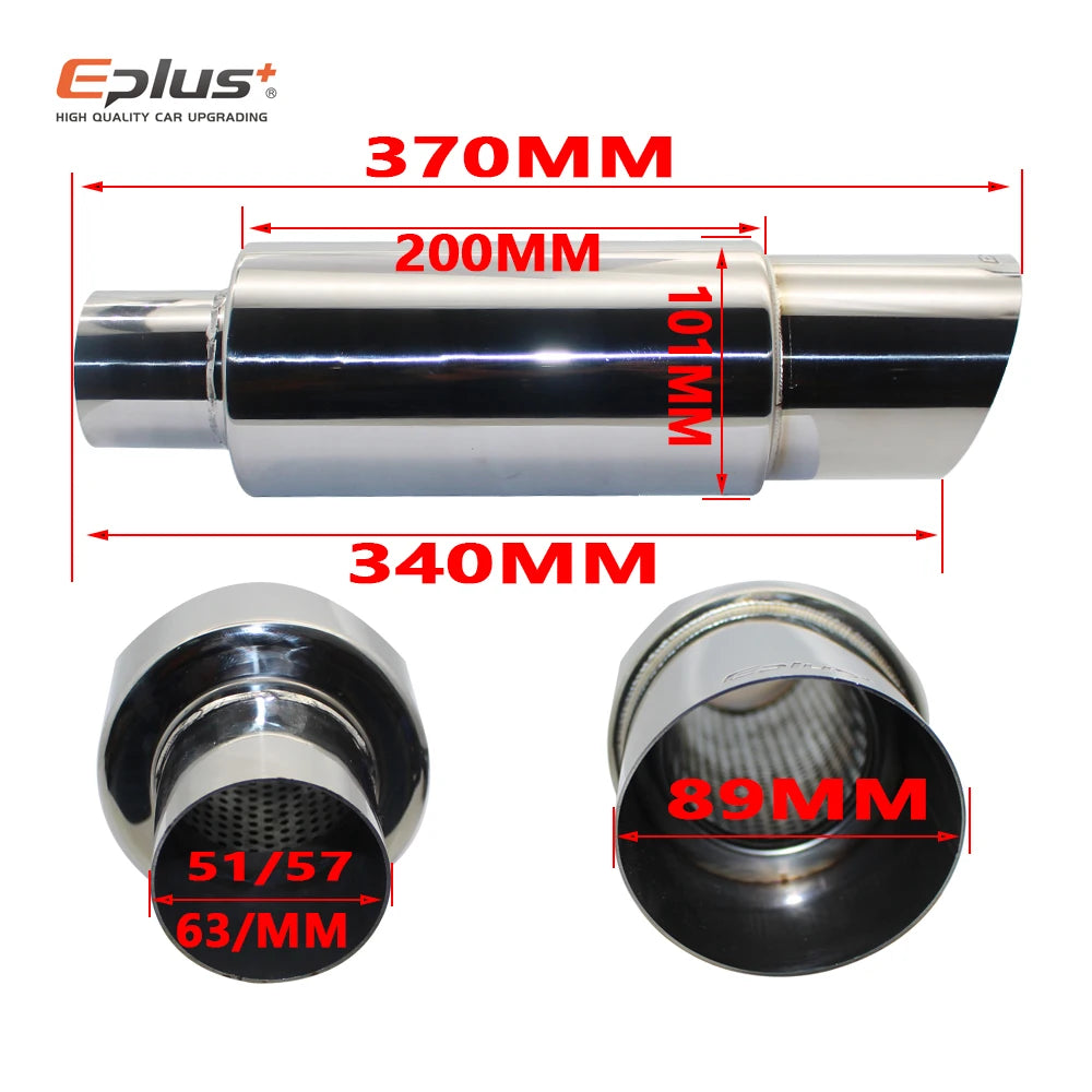 EPLUS Car and Motorcycle Exhaust Pipe Muffler Tail Pipe | Universal Stainless Steel E lifestyle view