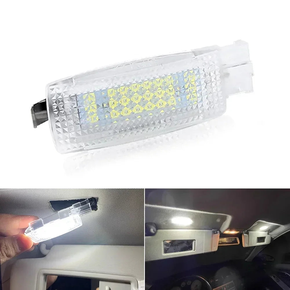 LED Interior Sun Visor Vanity Mirror Lamps Reading Light For VW Golf 4 5 6 7 Passat CC B5 B6 B7 Polo Tiguan Scirocco Jetta Toura