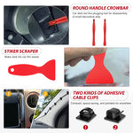 Nilight 200Pcs Trim Removal Tool, Auto Push Pin Bumper Retainer Clip Set Fastener Terminal Remover Adhesive Cable Clips Round Handle Crowbar Kit Car Panel Radio Auto Clip Pliers