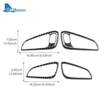 Real Soft Carbon Fiber Sticker For Ford Focus SE RS ST Ecoboost 2015 2016 2017 2018 LHD RHD Car Inner Door Handle Panel Trim