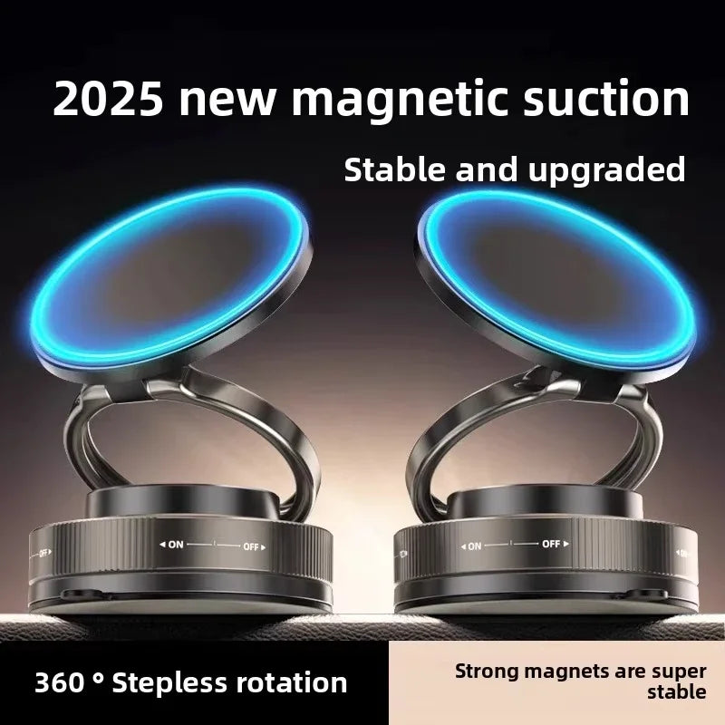 Vacuum Magnetic Phone Holder Stand | Magsafe Suction Cup Phone Mount with Adjustable Swivel Lock for