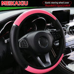 PU Leather Steering Wheel Cover 14.5-15 Inch detail view